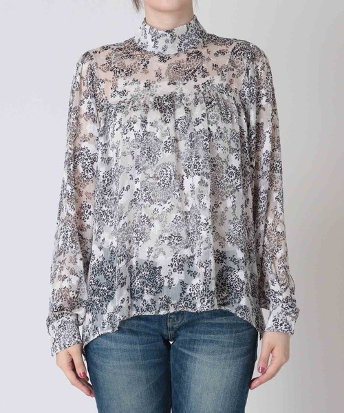 Jines（ジネス）の「ペイズリー柄スタンドカラーブラウス（シャツ/ブラウス・レディース・ホワイト・38）」の6枚目の写真