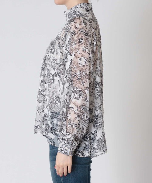 Jines（ジネス）の「ペイズリー柄スタンドカラーブラウス（シャツ/ブラウス・レディース・ホワイト・38）」の7枚目の写真