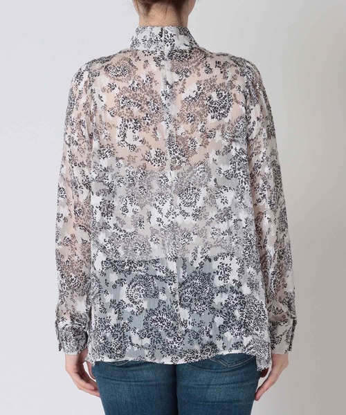 Jines（ジネス）の「ペイズリー柄スタンドカラーブラウス（シャツ/ブラウス・レディース・ホワイト・38）」の8枚目の写真