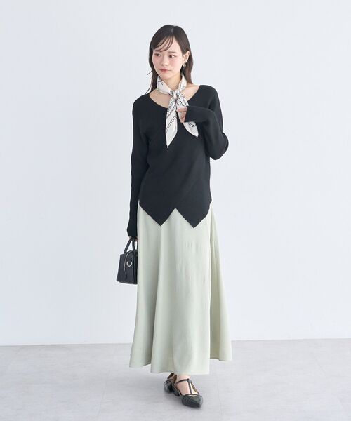 earth music&ecology(アースミュージックアンドエコロジー)の「ボタニカル柄スカーフ(70×70)(バンダナ/スカーフ・レディース・アイボリー/グリーン/ベージュ・FREE)」の21枚目の写真
