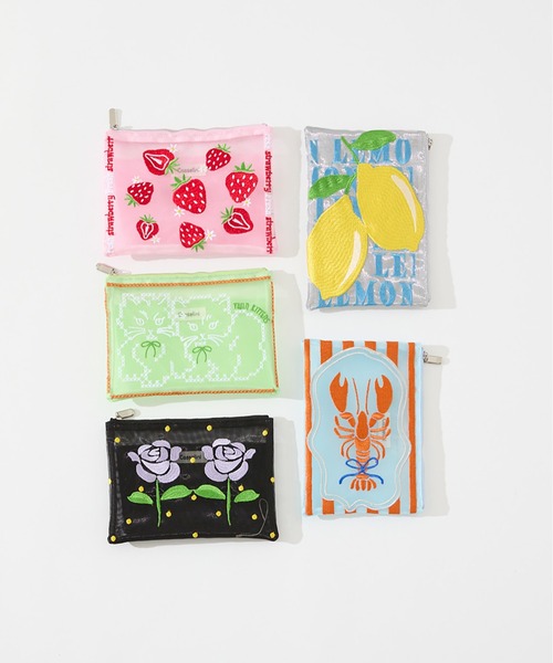 Casselini(キャセリーニ)の「Casselini(キャセリーニ)チュール刺繍ポーチ(ポーチ・レディース・ブラック/ブルー/シルバー/ライム/ピンク・FREE)」の19枚目の写真