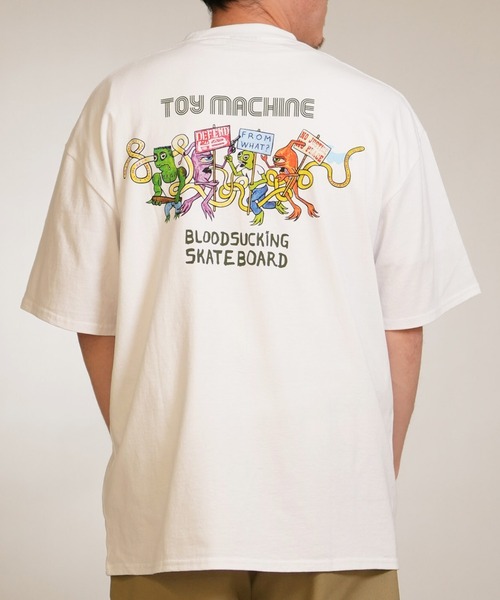 TOY MACHINE(トイ マシーン)の「TOY MACHINE/トイマシーン 半袖 Tシャツ DEFEND FROM WHAT SST MTMSGST4(Tシャツ/カットソー・メンズ・ブラウン/ホワイト/ブラック・XL/L/M)」の2枚目の写真