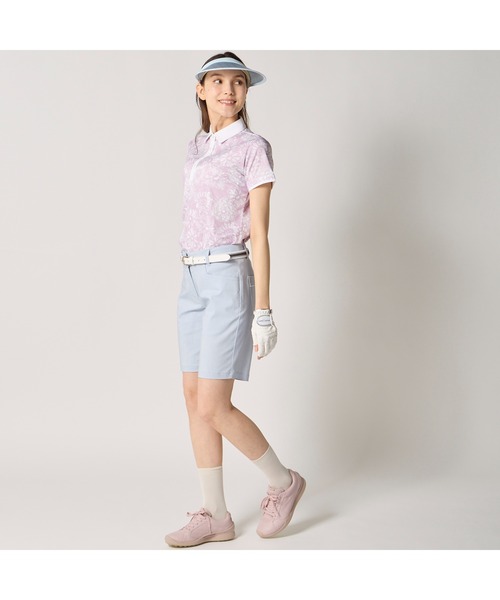 marie claire(マリ・クレール)の「marie claire GOLF/マリクレール ゴルフ ゴルフウェア 総柄デザイン 吸汗速乾 接触冷感 UVカット 半袖ポロシャツ(ポロシャツ・レディース・ライトブルー/ラベンダー/ネイビー・M/L/LL/3L)」の19枚目の写真