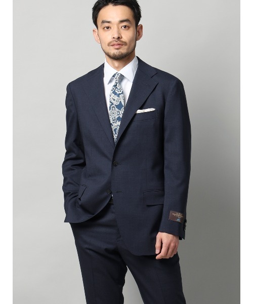 SUIT SQUARE(スーツスクエア)の「ジャケット CANONICO SUPERSONIC トロピカルウール 無地(テーラードジャケット・メンズ・ブルー/ネイビー/ベージュ・175cm-ややがっしり(AB体)/175cm-普通(A体)/170cm-ややがっしり(AB体)/170cm-普通(A体)/165cm-普通(A体))」の2枚目の写真
