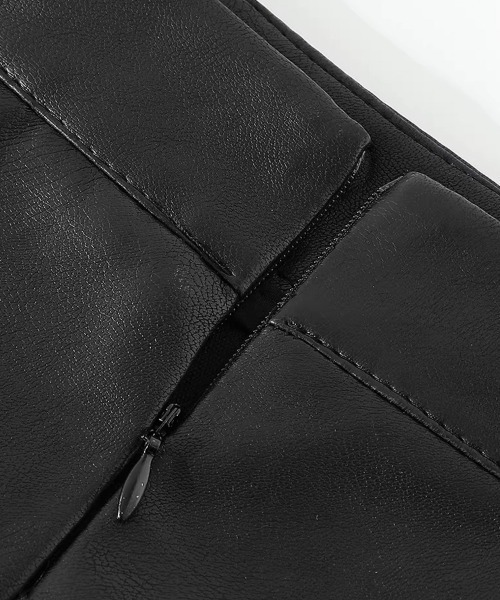 shoppinggo(ショッピングゴー)の「レザースカート レディース PUスカート カジュアル オールシーズン(スカート・レディース・ブラック/ブラウン系その他/ブラウン・M/L)」の18枚目の写真