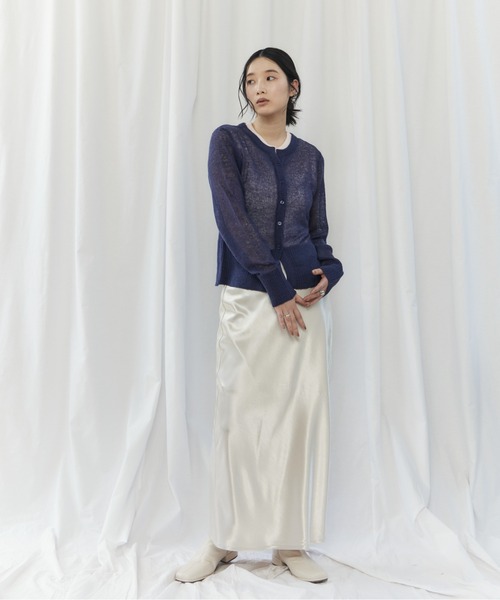 CIEL'AIR(シエルエアー)の「MOHAIR VEST SET CARDIGAN(モヘアベストセットカーディガン)(ニット/セーター・レディース・オフホワイト/ネイビー・FREE)」の10枚目の写真