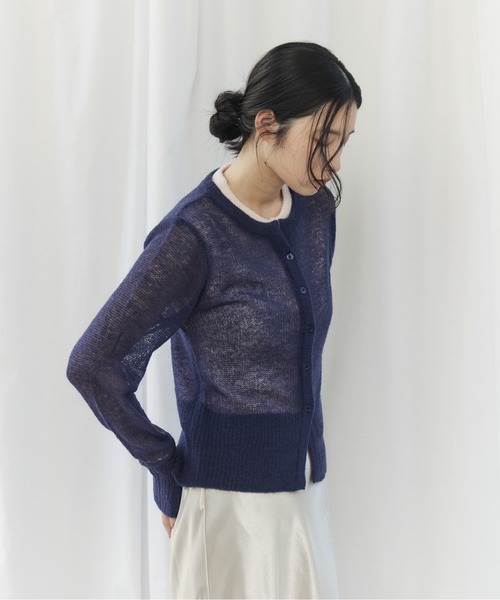 CIEL'AIR(シエルエアー)の「MOHAIR VEST SET CARDIGAN(モヘアベストセットカーディガン)(ニット/セーター・レディース・オフホワイト/ネイビー・FREE)」の11枚目の写真