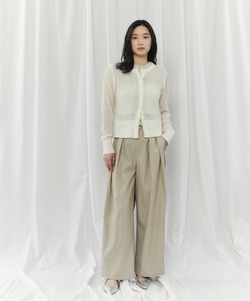CIEL'AIR(シエルエアー)の「MOHAIR VEST SET CARDIGAN(モヘアベストセットカーディガン)(ニット/セーター・レディース・オフホワイト/ネイビー・FREE)」の18枚目の写真