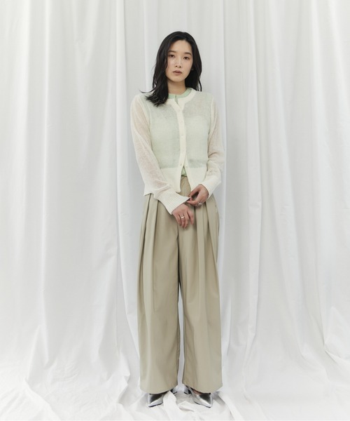 CIEL'AIR(シエルエアー)の「MOHAIR VEST SET CARDIGAN(モヘアベストセットカーディガン)(ニット/セーター・レディース・オフホワイト/ネイビー・FREE)」の21枚目の写真
