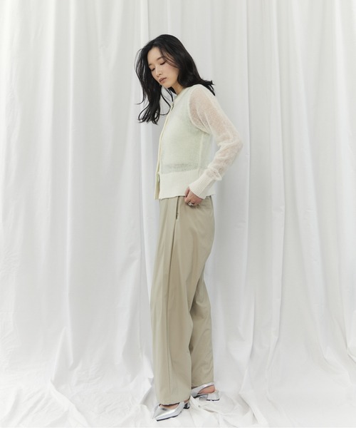 CIEL'AIR(シエルエアー)の「MOHAIR VEST SET CARDIGAN(モヘアベストセットカーディガン)(ニット/セーター・レディース・オフホワイト/ネイビー・FREE)」の19枚目の写真