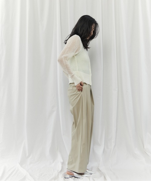 CIEL'AIR(シエルエアー)の「MOHAIR VEST SET CARDIGAN(モヘアベストセットカーディガン)(ニット/セーター・レディース・オフホワイト/ネイビー・FREE)」の22枚目の写真