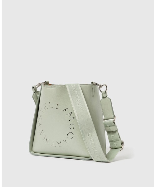 STELLA McCARTNEY（ステラマッカートニー）の「Logo Square Crossbody Bag / ロゴ スクエア クロスボディ バッグ（ショルダーバッグ・レディース・ライトグリーン・ONE SIZE）」の4枚目の写真