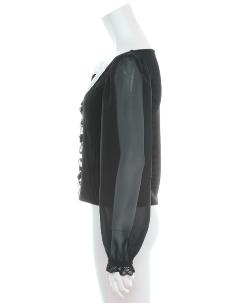 Secret Honey（シークレットハニー）の「レースアップヨークカットソー（Tシャツ/カットソー・レディース・オフホワイト/ピンク/ブラック・FREE）」の14枚目の写真