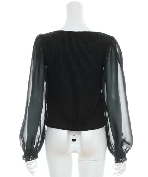 Secret Honey（シークレットハニー）の「レースアップヨークカットソー（Tシャツ/カットソー・レディース・オフホワイト/ピンク/ブラック・FREE）」の15枚目の写真