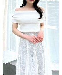 dazzlin | パールオフショルニットトップス(ニット/セーター)