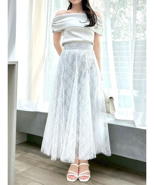 dazzlin（ダズリン）の「パールオフショルニットトップス（ニット/セーター・レディース・ブラック/ブルー/ライトグレー/ピンク・FREE）」の6枚目の写真