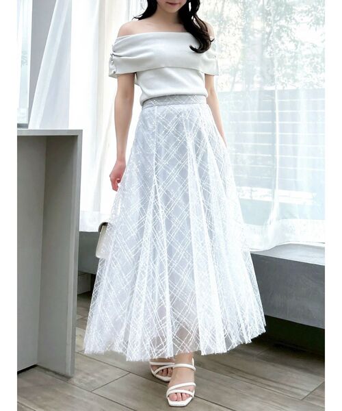 dazzlin（ダズリン）の「パールオフショルニットトップス（ニット/セーター・レディース・ブラック/ブルー/ライトグレー/ピンク・FREE）」の7枚目の写真