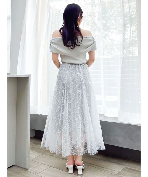 dazzlin（ダズリン）の「パールオフショルニットトップス（ニット/セーター・レディース・ブラック/ブルー/ライトグレー/ピンク・FREE）」の8枚目の写真