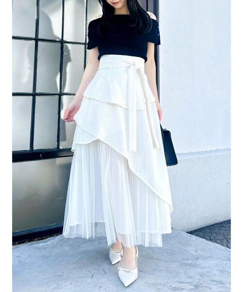 dazzlin（ダズリン）の「パールオフショルニットトップス（ニット/セーター・レディース・ブラック/ブルー/ライトグレー/ピンク・FREE）」の14枚目の写真