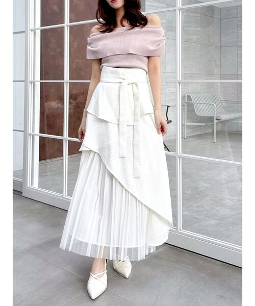 dazzlin（ダズリン）の「パールオフショルニットトップス（ニット/セーター・レディース・ブラック/ブルー/ライトグレー/ピンク・FREE）」の18枚目の写真