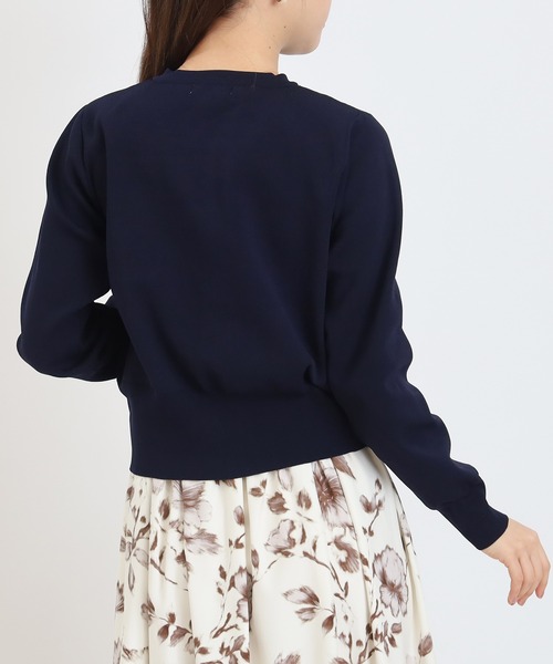 ASTORIA ODIER（アストリアオディール）の「スポンディッシュリングパールカーディガン（カーディガン/ボレロ・レディース・ネイビー/グリーン/ライトグレー/ネイビー×ホワイト・MEDIUM/LARGE）」の17枚目の写真