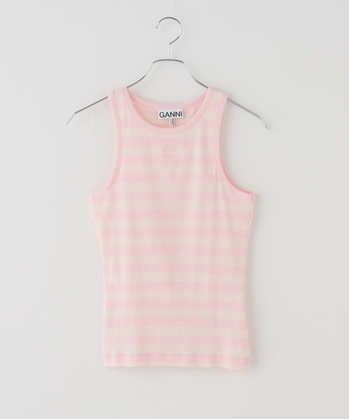 GANNI / ガニー Soft Cotton Rib Tank Top（タンクトップ）｜U by
