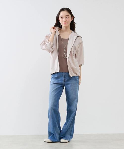 LOGEMENT DE CLAIRE（ロジュモンドクレール）の「【LOURMARIN】裾ドロストフーディブルゾン（ブルゾン・レディース・ブラウン/ベージュ/ミント/グレイッシュベージュ・FREE）」の6枚目の写真