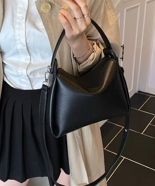 folka(フォルカ)の「2C76-KR 2way レザーライク ミニバッグ(ショルダーバッグ・レディース・ブラック・ONESIZE)」の2枚目の写真