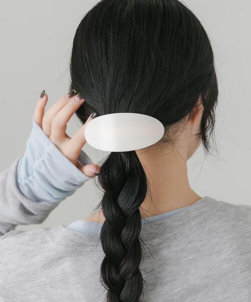 SMELLY（スメリー）の「ワイドオーバルバレッタ（バレッタ/ヘアクリップ・レディース・アイボリー/ライトブラウン・-）」の15枚目の写真