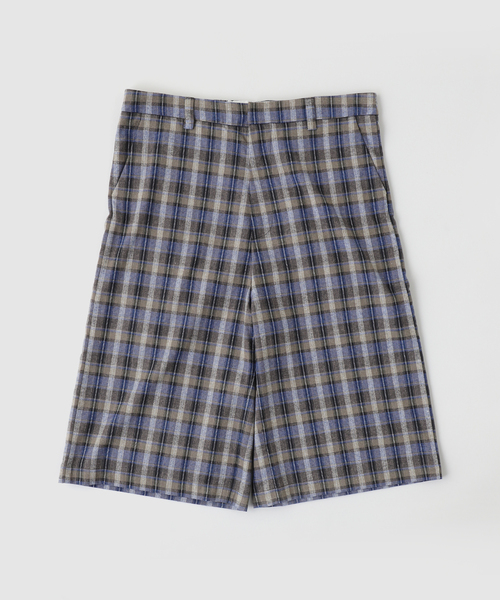 ERL(イーアールエル)の「ERL / イーアールエル UNISEX CHECK SHORTS WOVEN(その他パンツ・メンズ・グレー・SMALL/LARGE/MEDIUM)」の1枚目の写真