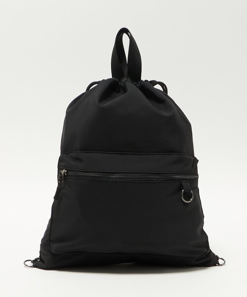 green label relaxing（グリーンレーベルリラクシング）の「【WEB限定】マット リップストップ ナップサック バッグ -撥水-（バックパック/リュック・メンズ・ダークブラウン/ブラック・FREE）」の13枚目の写真