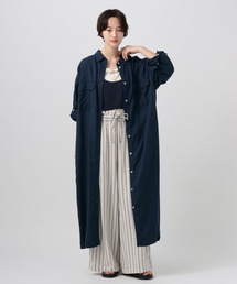 BAYFLOW（ベイフロー）の「[さらりとした肌触り]テンセル(TM)シャツワンピース（ワンピース）」