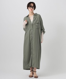 BAYFLOW（ベイフロー）の「[さらりとした肌触り]テンセル(TM)シャツワンピース（ワンピース）」