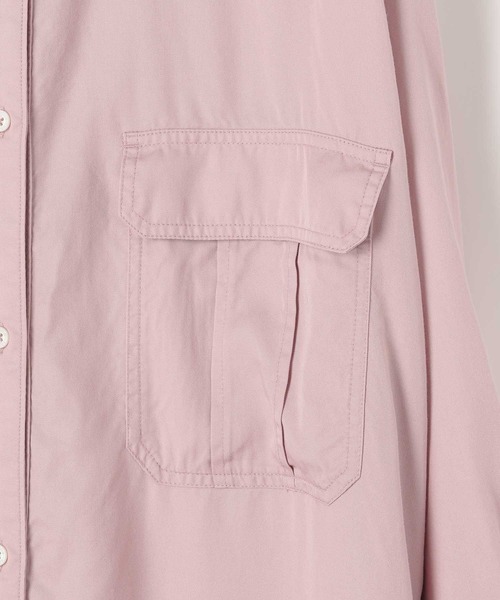 BAYFLOW（ベイフロー）の「[さらりとした肌触り]テンセル(TM)シャツワンピース（ワンピース・レディース・ネイビー/キャメル/ピンク/カーキ・MEDIUM/SMALL）」の13枚目の写真