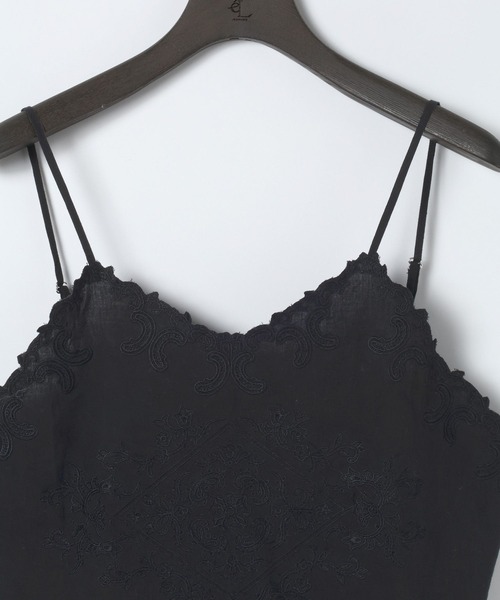 eL(エル)の「【eL】Made in India Embroidery Cami/645532(キャミソール・レディース・オフホワイト/ブラック・FREE)」の15枚目の写真