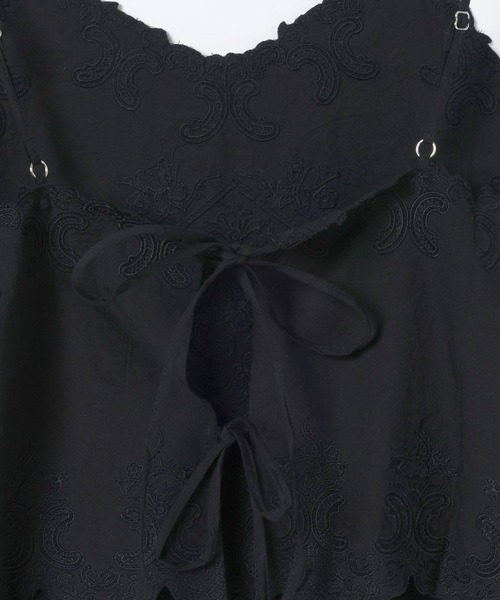 eL(エル)の「【eL】Made in India Embroidery Cami/645532(キャミソール・レディース・オフホワイト/ブラック・FREE)」の19枚目の写真