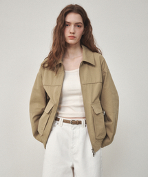 OSTKAKA（オストカーカ）の「コットンブルゾンジャンパー ベージュ（MA-1）」