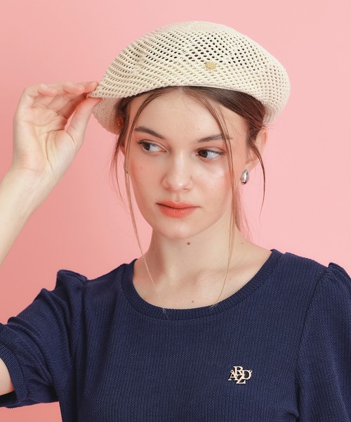 REDYAZEL（レディアゼル）の「プレートメッシュサマーベレー（ハンチング/ベレー帽・レディース・オフホワイト/ベージュ/ブラック・FREE）」の18枚目の写真