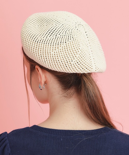 REDYAZEL（レディアゼル）の「プレートメッシュサマーベレー（ハンチング/ベレー帽・レディース・オフホワイト/ベージュ/ブラック・FREE）」の20枚目の写真