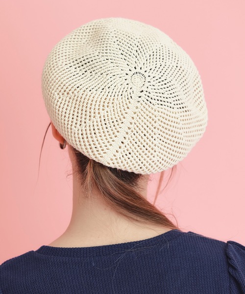 REDYAZEL（レディアゼル）の「プレートメッシュサマーベレー（ハンチング/ベレー帽・レディース・オフホワイト/ベージュ/ブラック・FREE）」の21枚目の写真