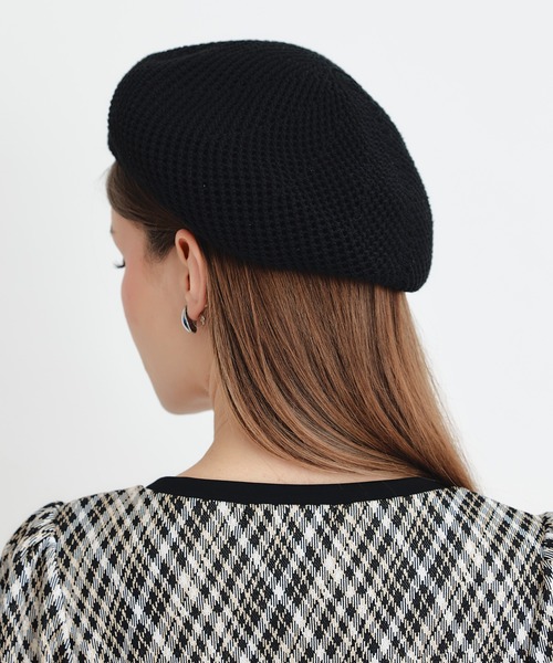 REDYAZEL（レディアゼル）の「プレートメッシュサマーベレー（ハンチング/ベレー帽・レディース・オフホワイト/ベージュ/ブラック・FREE）」の9枚目の写真