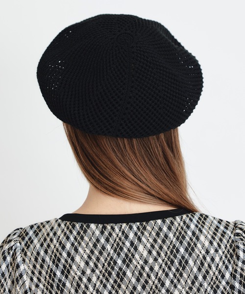 REDYAZEL（レディアゼル）の「プレートメッシュサマーベレー（ハンチング/ベレー帽・レディース・オフホワイト/ベージュ/ブラック・FREE）」の10枚目の写真