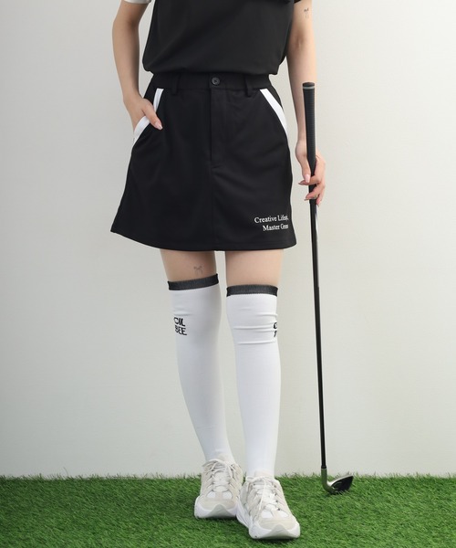 CECIL McBEE（セシルマクビー）の「Pocket Line Basic Skirt ポケット ライン ベーシック スカート（スカート・レディース・ブラック/ホワイト・S）」の2枚目の写真