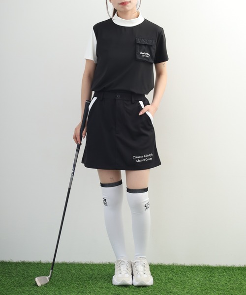 CECIL McBEE（セシルマクビー）の「Pocket Line Basic Skirt ポケット ライン ベーシック スカート（スカート・レディース・ブラック/ホワイト・S）」の11枚目の写真