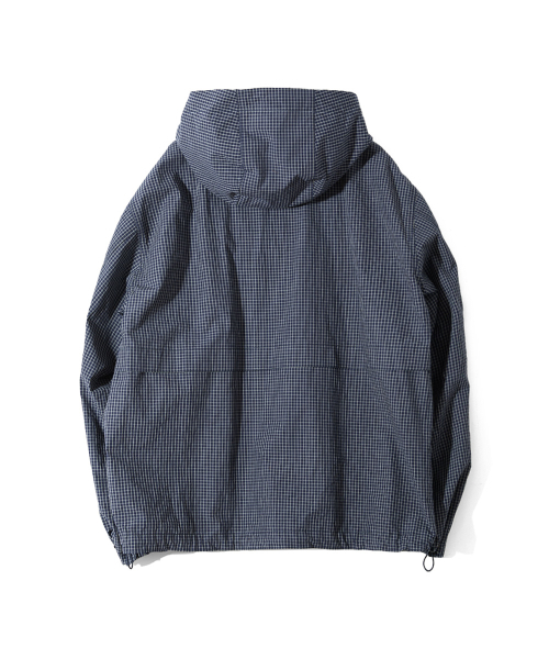 HORLISUN(ホーリーサン)の「Breeze Typewriter Check Hood Jacket Navy(ナイロンジャケット・メンズ・その他・MEDIUM/LARGE/SMALL)」の3枚目の写真