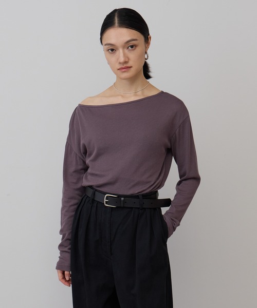 leimn(レイムン)の「オフショルシアースウェット(Tシャツ/カットソー・レディース・ホワイト/ブラック/チャコールグレー・FREE)」の3枚目の写真