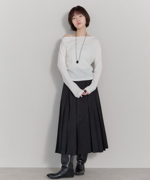 leimn(レイムン)の「オフショルシアースウェット(Tシャツ/カットソー・レディース・ホワイト/ブラック/チャコールグレー・FREE)」の15枚目の写真