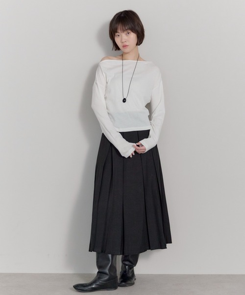 leimn(レイムン)の「オフショルシアースウェット(Tシャツ/カットソー・レディース・ホワイト/ブラック/チャコールグレー・FREE)」の16枚目の写真