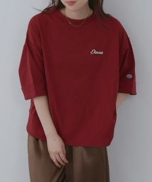DISCUS　 ワンポイント刺繍 6分袖 Tシャツ