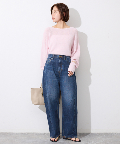 Lee（リー）の「LEE/リー SLOBE別注 カーブデニム　LL8030（デニムパンツ・レディース・スカイブルー/ブルー・38/36/34）」の4枚目の写真